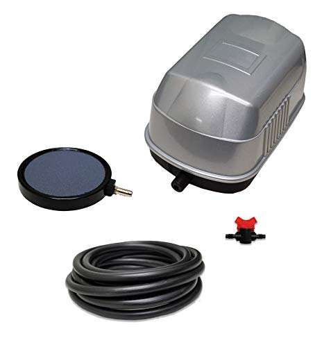 Half Off Ponds Pond Subsurface Aeration System with 1.4 Cubic Feet per Minute Air Pump, Ponds to 2,500 Gallons, 20' Weighted Tubing, (1) 5