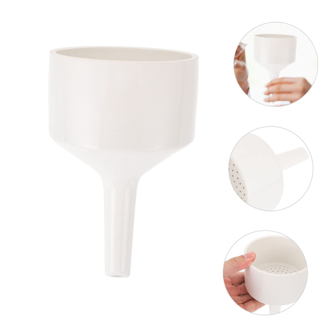 GLEAVI Imbuto per Filtraggio in Ceramica Attrezzatura per Esperimenti di Laboratorio Imbuto per Esperimenti in Ceramica Materiale da Laboratorio Buchner per Filtraggio