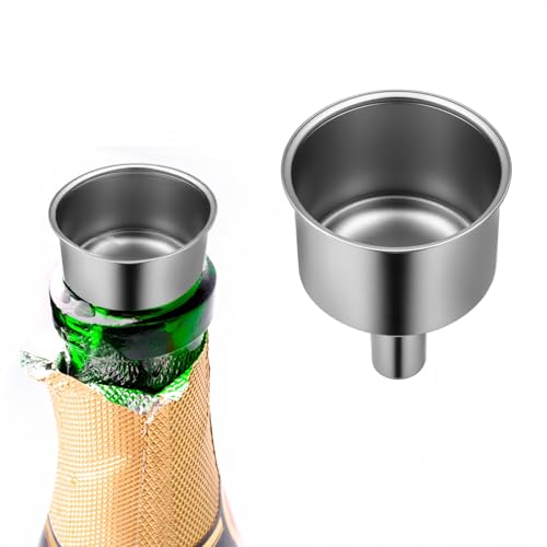 FdcLixuvol Mini Trichter, 2 Stück Silber Edelstahl Kleine Mund Trichter für Flaschen Befüllen Schmale Gläser Flachmann
