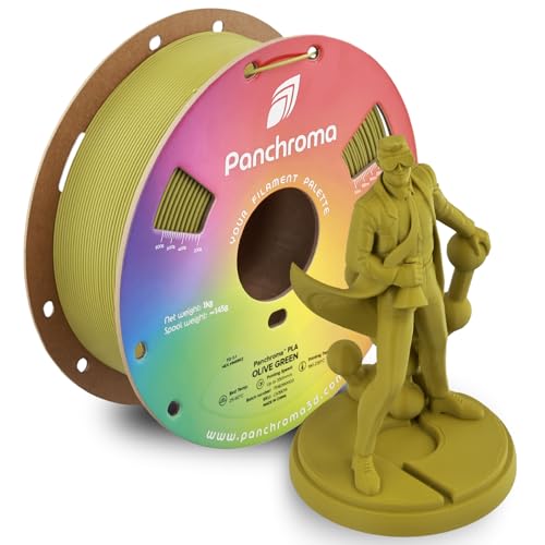 Image of Polymaker Panchroma PLA Olive Green 3D Printer Filament, 1.75mm, 1kg Spool, Easy to Print, High Speed Printing, Tangle Free, AMS Compatible, Perfect for Toys, Decor, Miniatures, Models & Cosplay