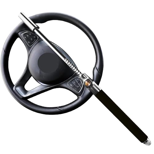 Vehicle Anti Theft Lock for,Adjustable Steering Wheel Lock Car,Accessories for Enhanced Security (Bla)