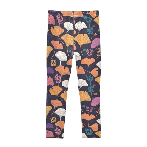 KLL Hand Drawn Ginkgo Toddler Baby Girl Legging Soft Full Length Athleisure Pants Gym2