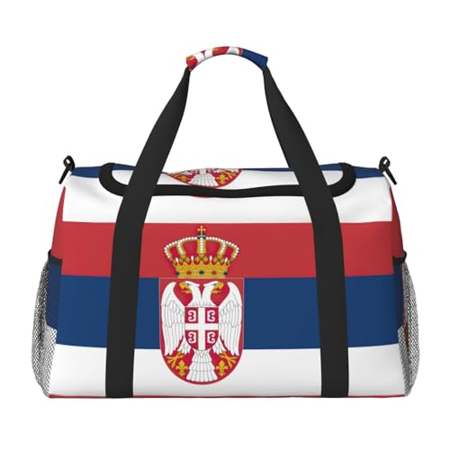 Sac de sport drapeau de Serbie : le format idéal pour adultes