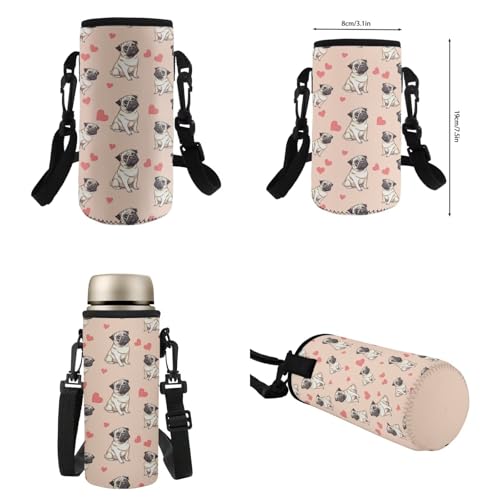 Coldinair Pug Girls Book Bag and Lunch Box Set Pink School Bags Set Cute Backpack for Girls Kids Elementary School Bookbag for Teens Kids Middle School Bookbag Travel Daypack Rucksack4