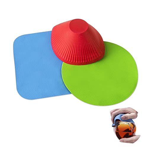 GWAWG 3 Stück Jar Gripper, Mehrzweck wiederverwendbarer Gummigreifer Opener Gripper Rubber Jar für die meisten Flaschen jar opener gripper gummi-glasgreifer jar glasöffner greifer pads Cover