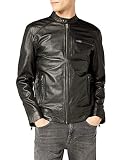 SELECTED HOMME Herren SHNNEW Tylor Leather JKT NOOS Jacke, Schwarz (Black), Medium