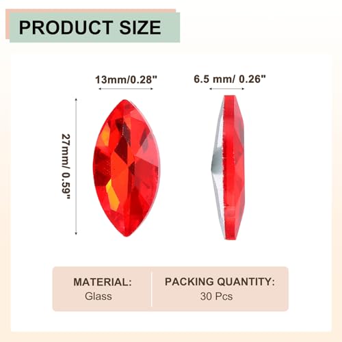 Diamantes de imitación para renovar ropa vieja con adornos de cristal rojo brillante 3