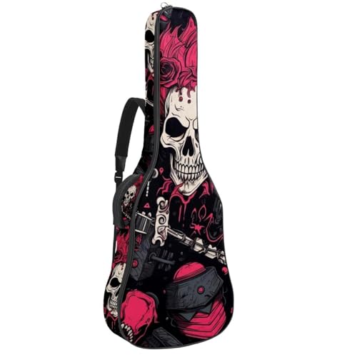 Sac pour guitare étanche à motif crâne pour musiciens nomades et concerts urbains