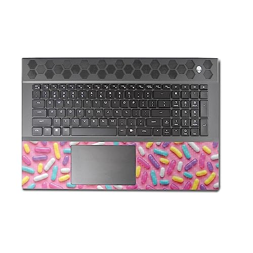 Image of MightySkins Carbon Fiber Skin Compatible with Alienware M18 R1 (2023) Full Wrap Kit - Sprinkles | Protective, Durable Textured Carbon Fiber Finish | Easy to Apply & Change Styles | Made in The USA