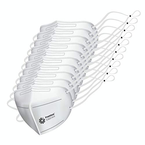 N95 (Pack of 10) Head Loop Style Protective Face Mask 5 layered filtration with genuine Melt Blown and Hot Air Cotton Layers White Regular-image-45