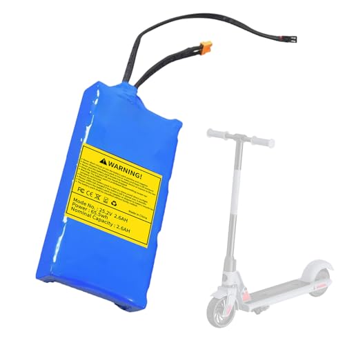 CPZZ 25.2V Electric Scooter Battery,25.2V 2600mAh Electric Scooter Replacement Battery Pack Compatible for Gotrax GKS Scooter Rechargeable Battery Pack-5.19 * 2.67 * 0.86in-65.5Wh