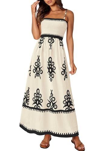 Image of PRETTYGARDEN Women's Summer Boho Maxi Dress Floral Sundresses