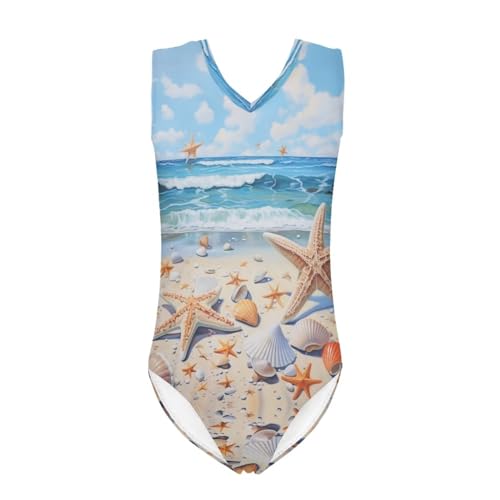 Image of Xhuibop One Piece Swimsuits for Girls Beachwear Bathing Suits 3-14