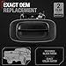 Tailgate Handle Assembly & Bezel - Compatible with 999-2007 Chevrolet Silverado 1500, 2500, 3500; 1999-07 GMC Sierra 1500, 2500, 3500 (Classic, HD, HD Classic) - Smooth Black - OEM 15228539, 15997911