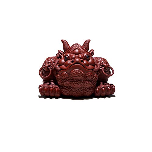 Sculpture créative de crapaud doré à trois pattes : ornement Feng Shui haut de gamme argent