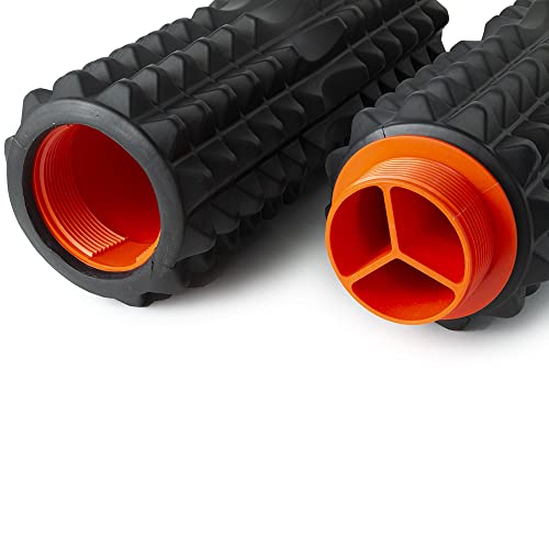 Acte Sports Rolo de Liberação Miofascial 2 em 1, T260, Rolo de Massagem Duplo, Rigido, Esfera de Mas