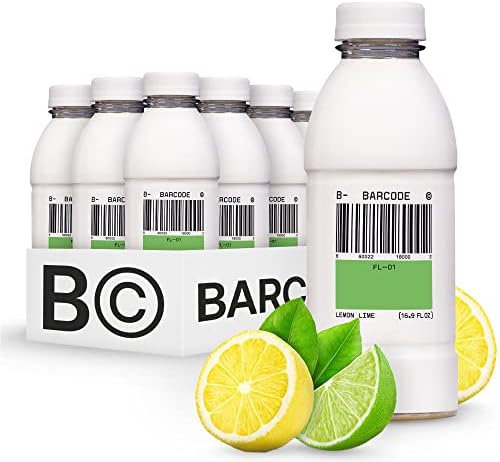 Barcode Adaptogen Drink with Electrolytes, Lemon Lime, 12 Pack - Premium Sports Hydration, No Added Sugar - Plant-Based Beverage - 12 Vitamins & Minerals for Immunity & Performance - Ashwagandha & Magnesium
