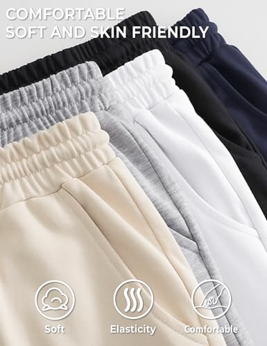 BOOPH Girls Sweatpants Kids Baggy Cargo Pants Athletic Drawstring Jogger Pants with Pockets 7-14Y4