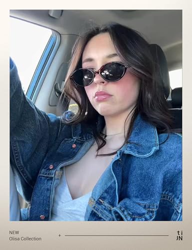 TIJN Olisa Retro Oval Sunglasses for Women Men,Polarized UV Protection Shades,Stylish Frame Sun Glasses,2025 Trendy Sunnies