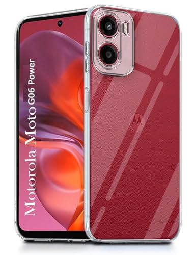 Image of COVERBLACK Cases Flexible Rubber Case Back Cover Compatible for Motorola Moto G06 Power- Transparent