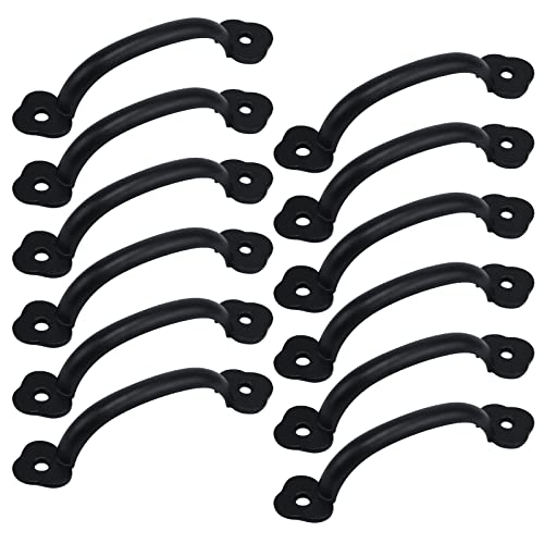 Antrader Zinc Alloy Refined Modern Pull Handle Furniture Knobs for Wardrobe Cupboard Drawer, Black, 3.15