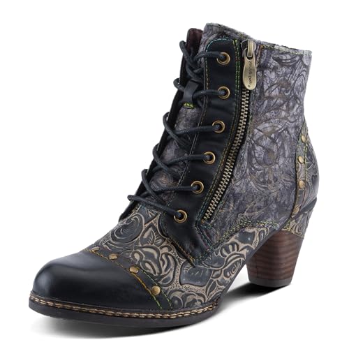 Spring Step L'Artiste Avyanna Women's Floral Velvet Bootie - Romantic