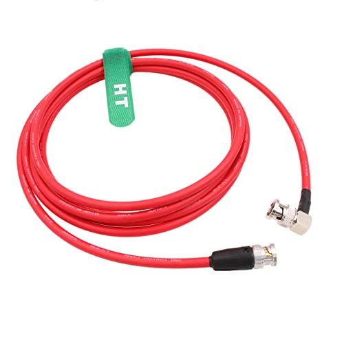 HangTon 12G 4K Raw SDI Coaxial Video Cable BNC to BNC Canare LV-61S 75 ohm for Canon Blackmagic Camera Monitor Flexible Shielded 1.5M Red - Image 3