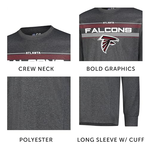 Ultra Game NFL Official Adults Super Soft Game Day Long Sleeve T-Shirt - Unisex, San Francisco 49ers, Heather Charcoal 24, Small by Ultra Game - Used condition - Image 3