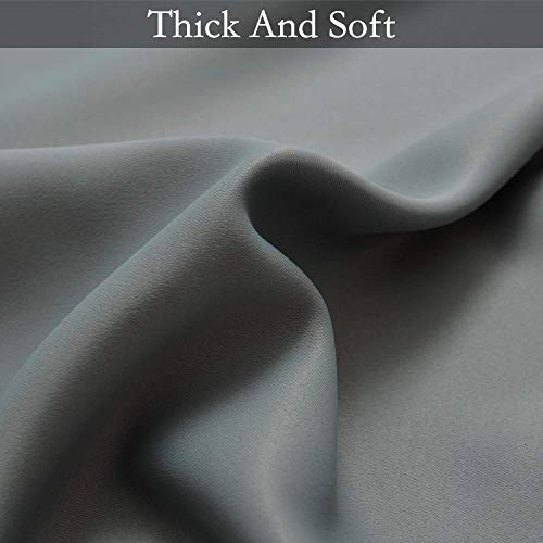 Image of SimpleHome Ombre Gradient Grey White to Gray Curtains for Bedroom, 52Wx84L | Room Darkening Curtains,Light Blocking Thermal Insulated Grommet Window Curtains for Living Room,2 Panels,84 Inches Length