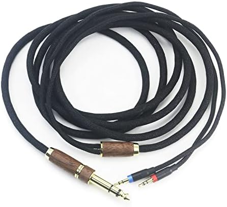 6N OCC Copper Silver Plated Upgrade Audio Cable 3.5mm Male and 6.3mm Adapter Compatible with Compatible with Hifiman HE400S, HE-400i (Dual 2.5mm Version) Headphone (2X 2.5mm Version)