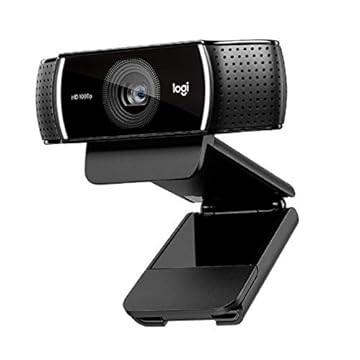 Logitech Webcam HD C922 Pro Streaming, webcam de transmissão de câmera 1080p, grava suas sessões de jogos em transmissão HD rica, tripé de substituição de fundo incluído