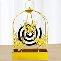 Porta Zanzariere A Spirale In Metallo Con Manico | Design Traforato | Antiruggine E Portatile | Colore Rame