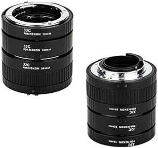 JJC F Mount Auto Focus Macro Extension Tube Set for Nikon D850 D750 D780 D3500 D3400 D7500 D7200 D7100 D7000 D5600 D5500 D5300 D5200 D5100 D5000 D3300 D3200 D3100 D800 D810 D700 D610 D600 D500 & More