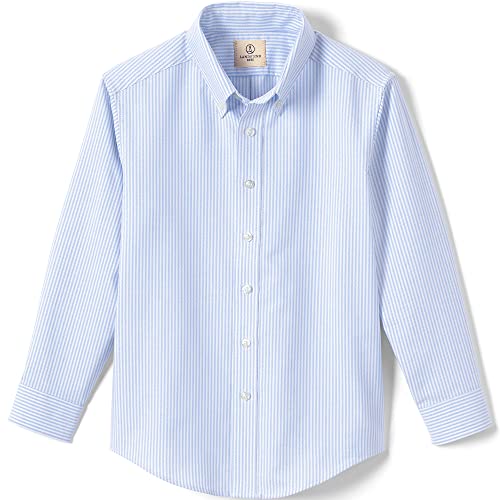Image of Lands' End School Uniform Boys Long Sleeve Oxford Dress Shirt