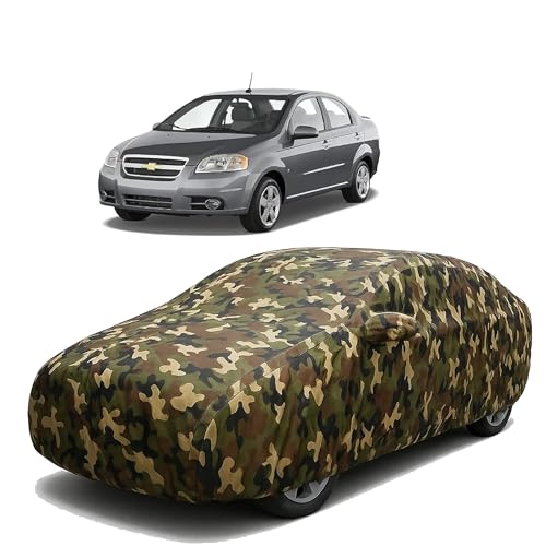 Image of Sulfar 100% Waterproof Car Body Cover for Chevrolet Aveo - Triple-Stitched Dustproof UV, Heat & Rain Protection with Mirror Pockets, Full-Bottom Elastic & Free Storage Bag - All-Weather Indoor Outdoor