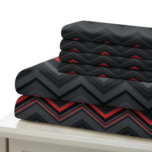 Housse de couette hypoallergénique zigzag microfibre ultra douce - 7