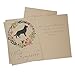 German Shepherd Floral Wreath Sympathy Card | Handmade 5x7 Pet Condolences Greeting | Dog Silhouette kraft brown Base Card