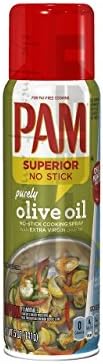 PAM 100% Natural Olive Oil Cooking Spray 5 oz (Pack of 12)