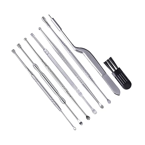 NOLITOY 7 Piece Ear Cleaning Kit Ear Spoon Set Stainless Steel Safe for Sensitive Skin