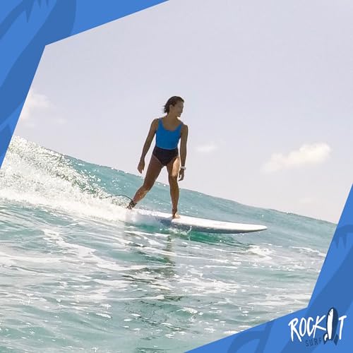 Rock It 8\' Big Softy Surfboard, Soft Top Foam Longboard Surf Board, Surf Boards Adults (Blue)