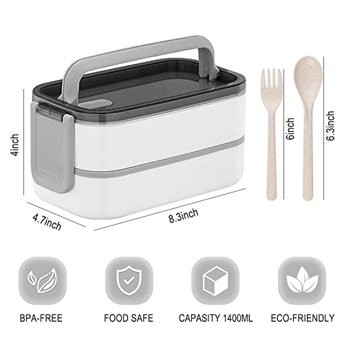 Adult Bento Box Lunch Box Large, Bento Box Japanese Lunch Box Kit With Bag & Utensils, Food Picks For Bento Box Containers, Stackable Bento Box For Adults, Microwave Bento Boxes Bpa-Free Food Safe #TOP5
