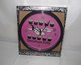 Durchmesser ca. 24 cm Kultige Goodbye Kitty Wanduhr - Wall Clock - Original Goodbye Kitty Kinderuhr für coole Kids