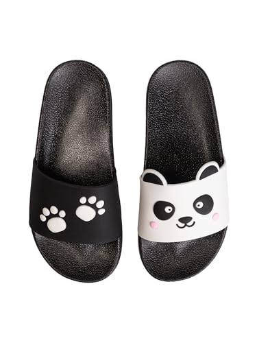 Dedoles Badeschuhe & Hausschuhe viele lustige Designs Bücher Kaffee Katze Party Pizza Dackel Fuchs Panda Delfin Geschenk, Farbe: Pandapfoten, Gr.: 31 EU
