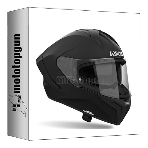 Image of airoh helmet motorbike full-face mx11 matryx color black matt sz. xl mototopgun