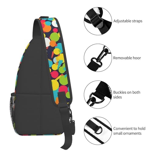 Morrales Sling Bag Unisex Negro para Viaje miniatura 4