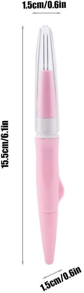Embroidery Punch Kit - Felting Needle Punch Pen for DIY Craft (Pink) Russian Poking Set - Image 4