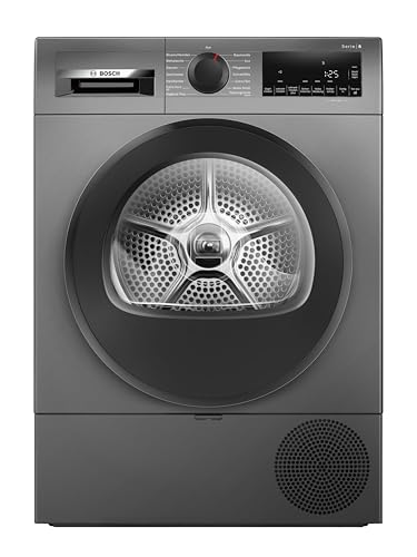 Bosch WQG243DR10 Serie 6, Wärmepumpentrockner 9 kg, Extra Kurz Trockenprogramm, Halbe Beladung Option, Auto Dry, Easy Clean Filter, Sensitive-Drying-System, Trommelreversierung, Innenbeleuchtung, Grau Bosch WQG243DR10 Serie 6, Wärmepumpentrockner 9 kg, Extra Kurz Trockenprogramm, Halbe Beladung Option, Auto Dry, Easy Clean Filter, Sensitive-Drying-System, Trommelreversierung, Innenbeleuchtung, Grau