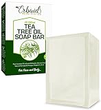 Tea Tree Oil Soap Bar for Face & Body, 4oz – Antifungal Antiseptic Natural Remedy Skin Cleanser...