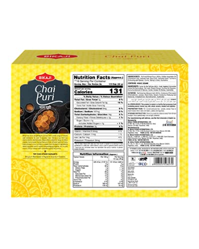 Snack tradicional indio Bikaji Chai Puri 400g miniatura 2