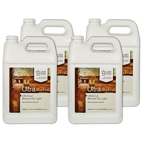 UltraCruz - sc-395544 Mineral Oil Light Supplement for Horses, Livestock and Dogs, 4 x 1 Gallon Cover
